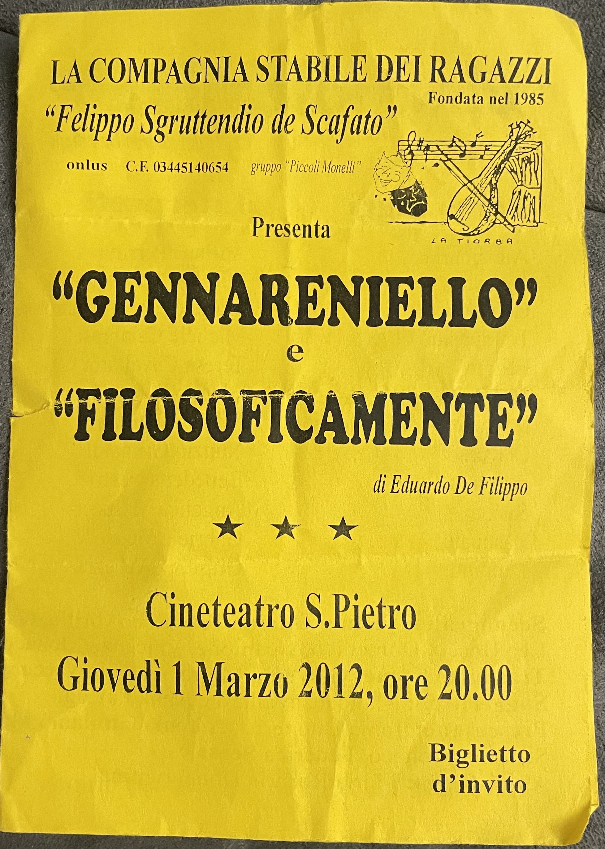 invito spettacolo medie
